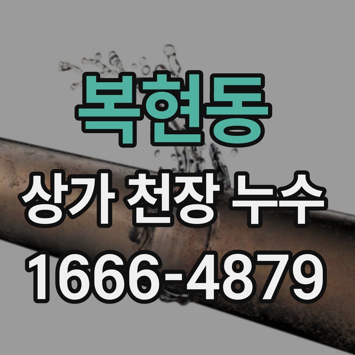 복현동 상가 천장 누수