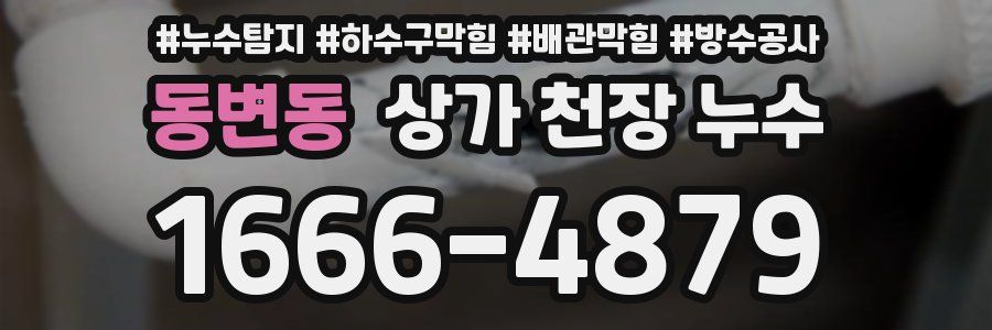 동변동 상가 천장 누수
