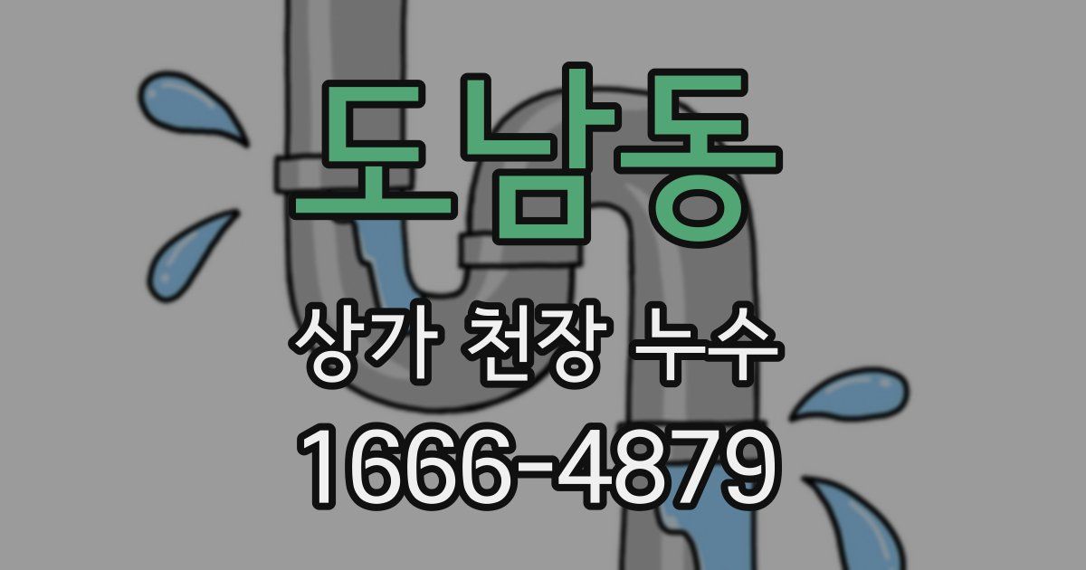도남동 상가 천장 누수