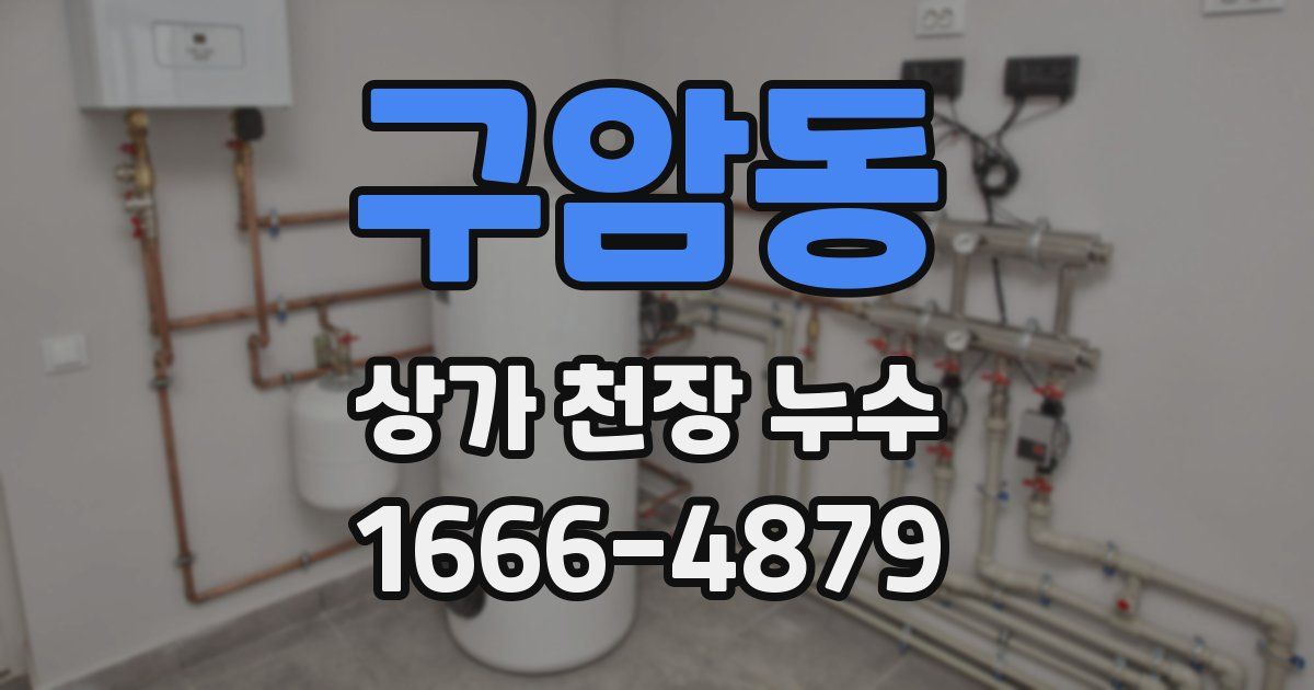 구암동 상가 천장 누수