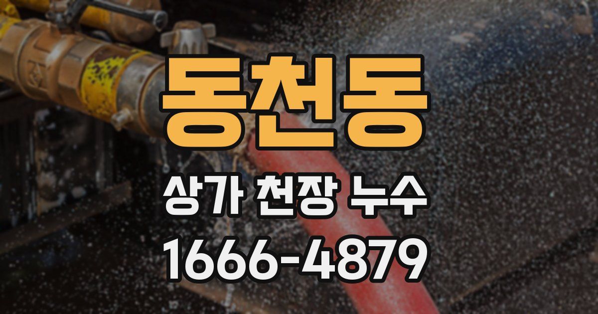 동천동 상가 천장 누수