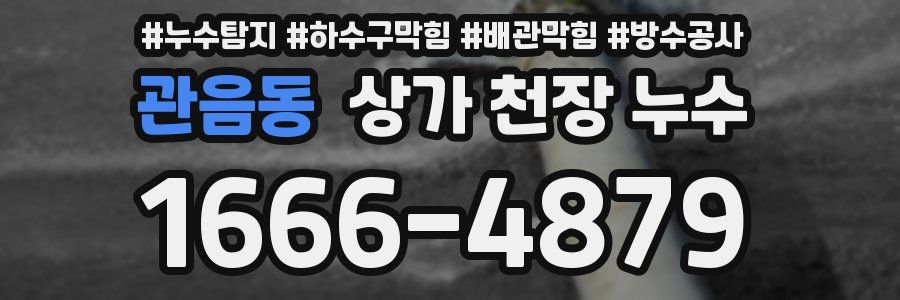 관음동 상가 천장 누수