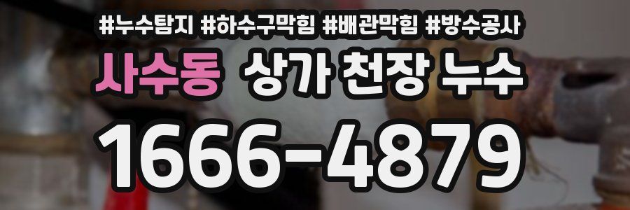 사수동 상가 천장 누수