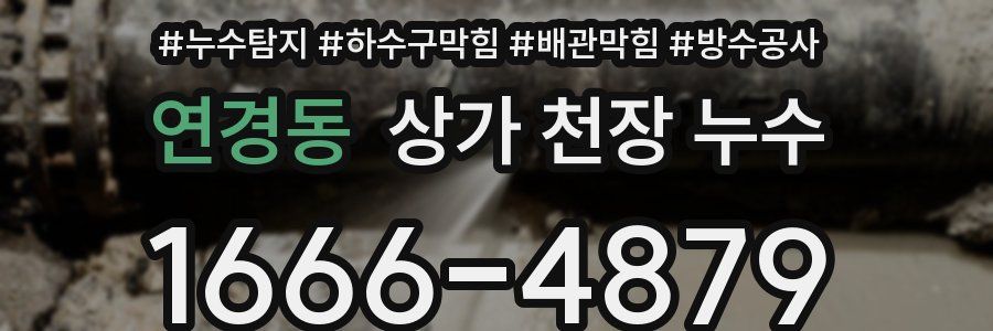 연경동 상가 천장 누수