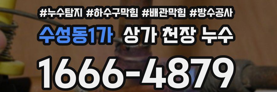 수성동1가 상가 천장 누수