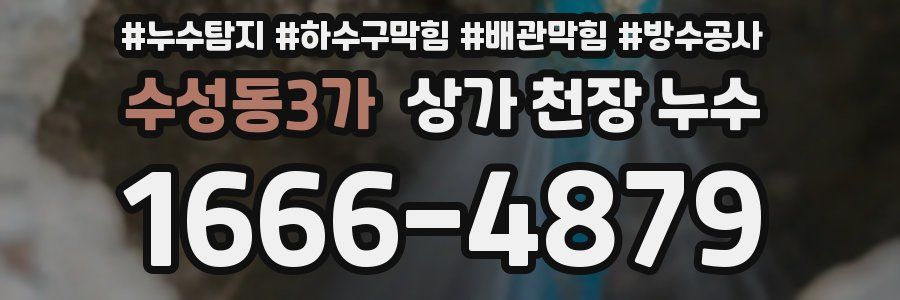 수성동3가 상가 천장 누수