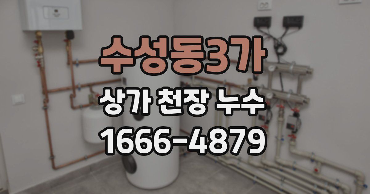 수성동3가 상가 천장 누수