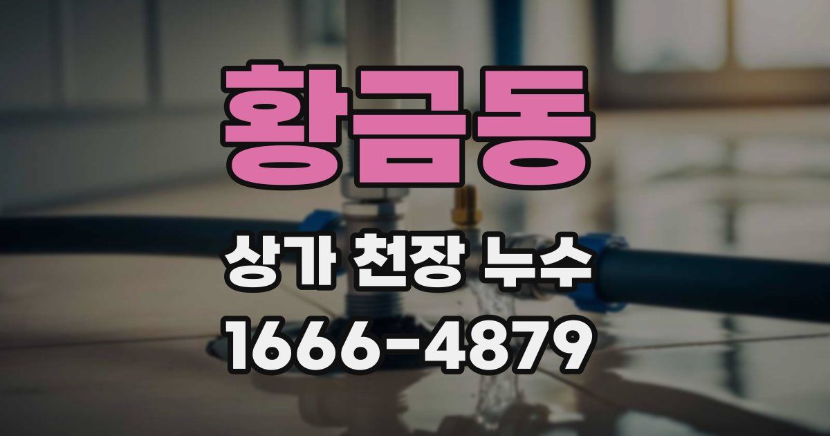 황금동 상가 천장 누수
