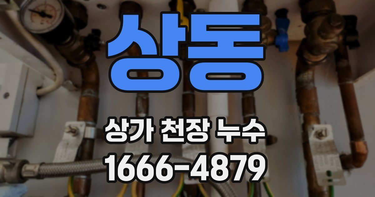 상동 상가 천장 누수