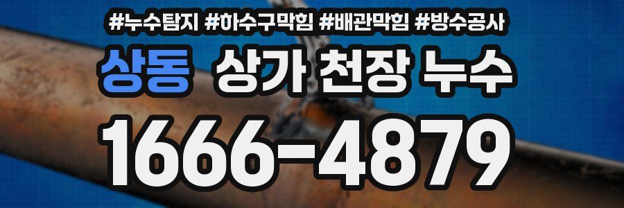 상동 상가 천장 누수