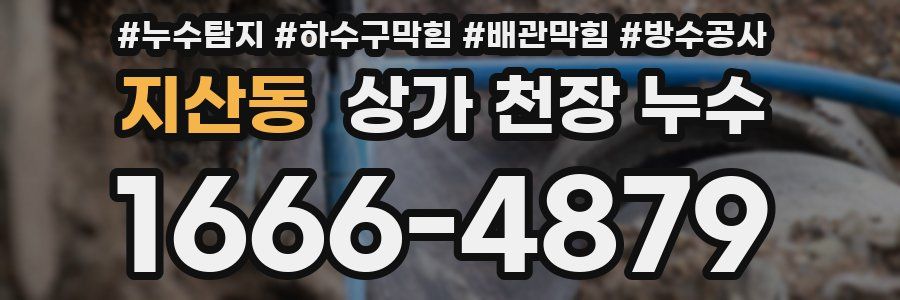 지산동 상가 천장 누수