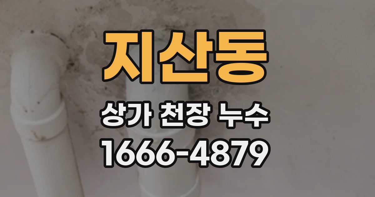 지산동 상가 천장 누수