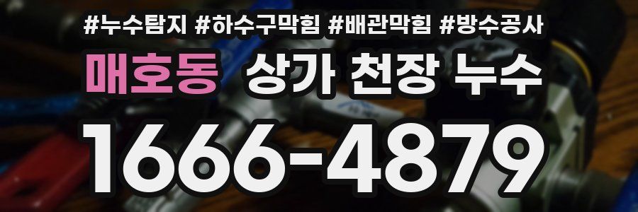 매호동 상가 천장 누수