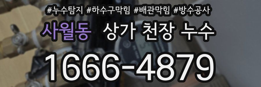 사월동 상가 천장 누수