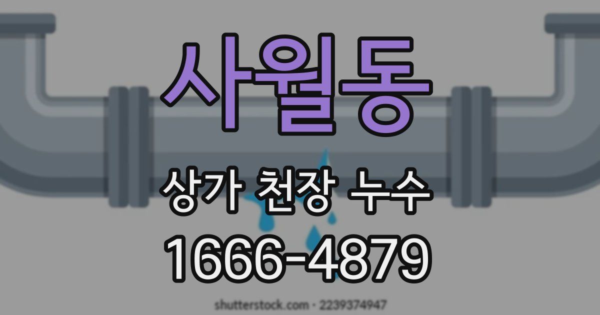 사월동 상가 천장 누수