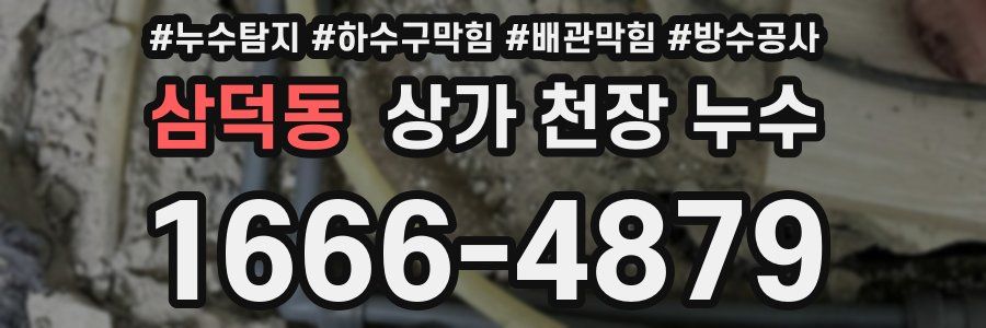 삼덕동 상가 천장 누수