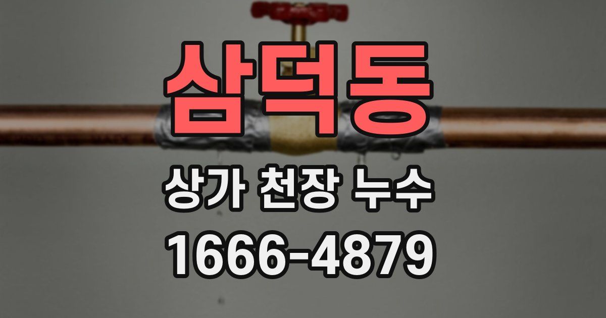 삼덕동 상가 천장 누수