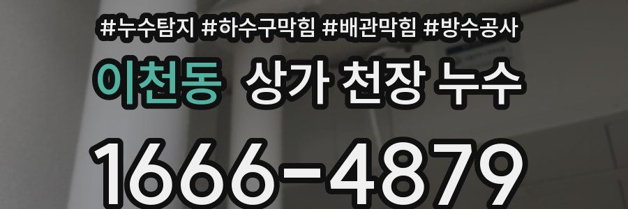 이천동 상가 천장 누수
