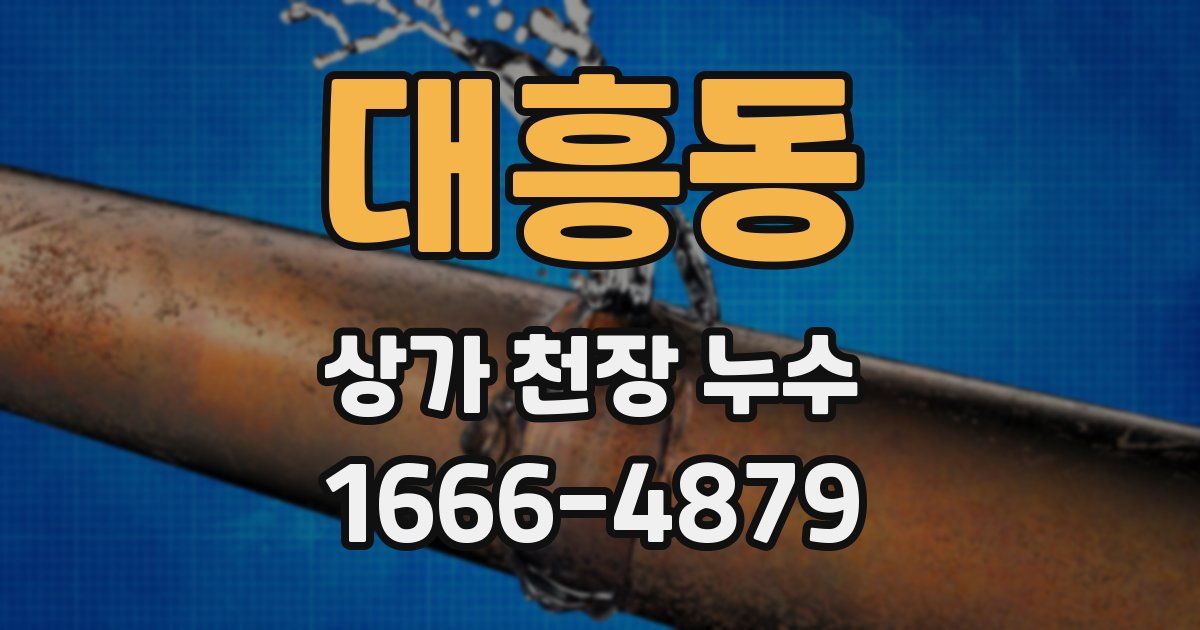 대흥동 상가 천장 누수