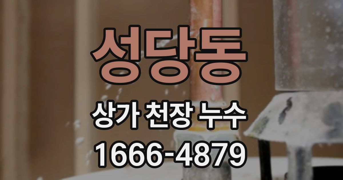 성당동 상가 천장 누수