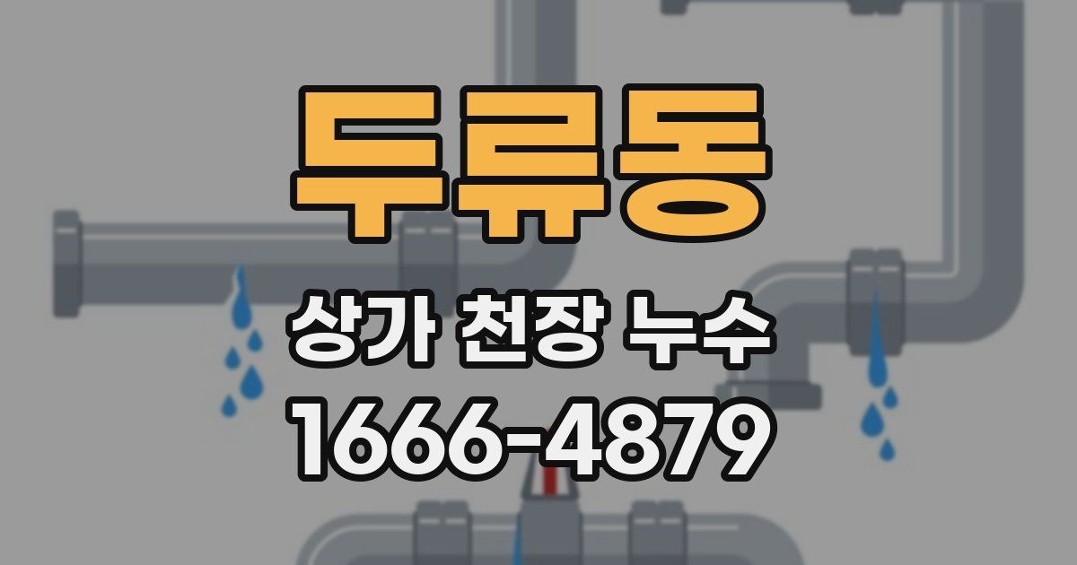 두류동 상가 천장 누수