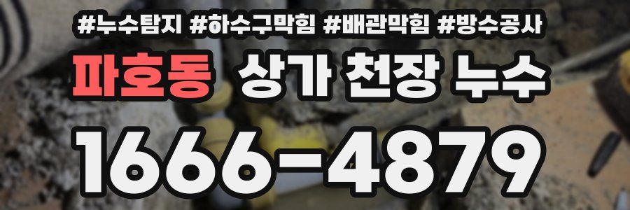 파호동 상가 천장 누수