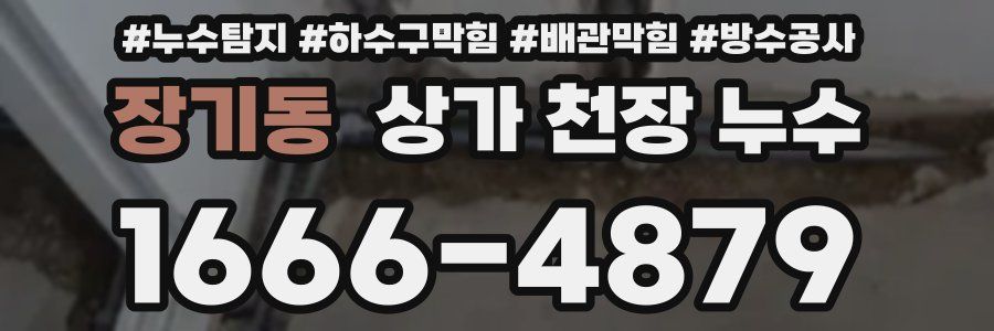 장기동 상가 천장 누수