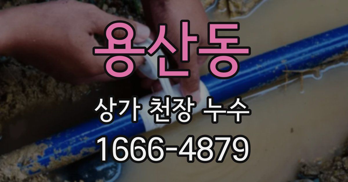 용산동 상가 천장 누수