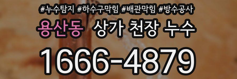 용산동 상가 천장 누수