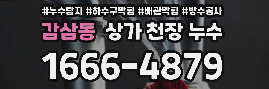감삼동 상가 천장 누수