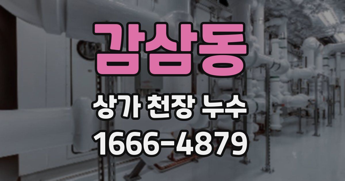 감삼동 상가 천장 누수