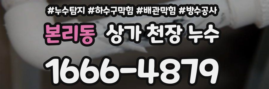 본리동 상가 천장 누수
