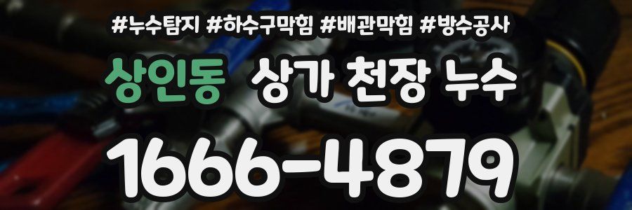 상인동 상가 천장 누수
