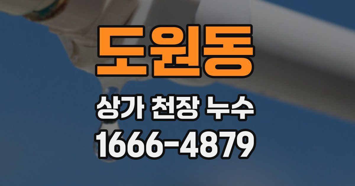 도원동 상가 천장 누수