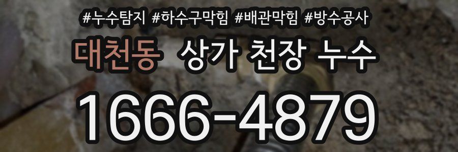 대천동 상가 천장 누수