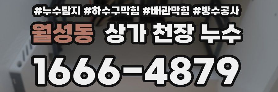 월성동 상가 천장 누수