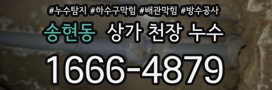 송현동 상가 천장 누수