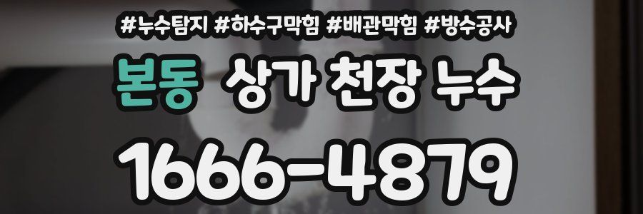 본동 상가 천장 누수