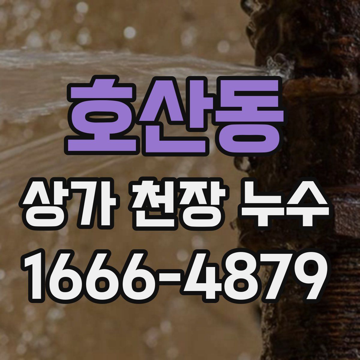 호산동 상가 천장 누수