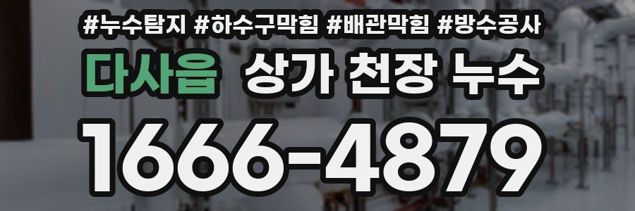 다사읍 상가 천장 누수