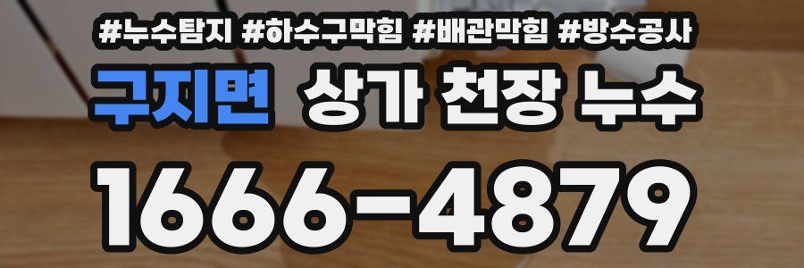 구지면 상가 천장 누수