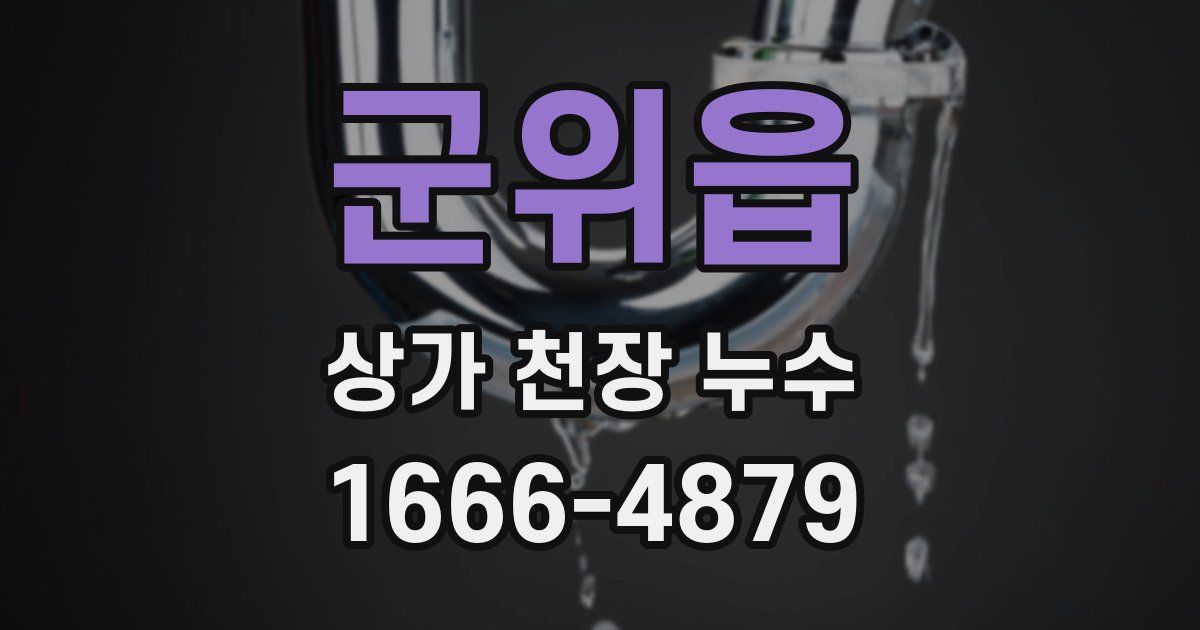 군위읍 상가 천장 누수