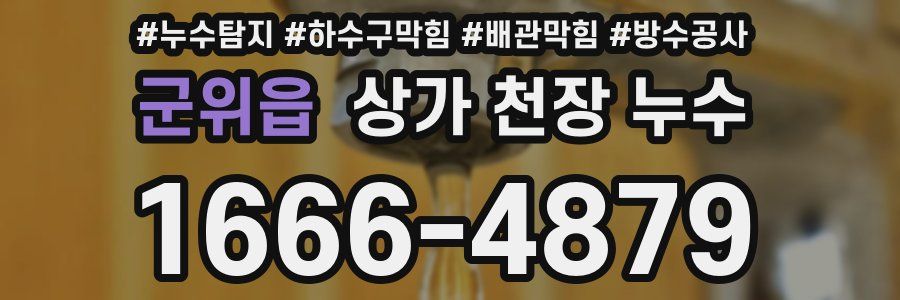군위읍 상가 천장 누수