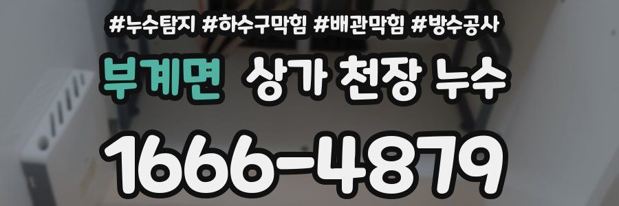 부계면 상가 천장 누수