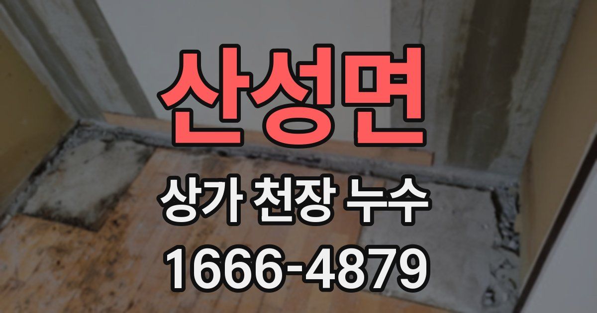 산성면 상가 천장 누수