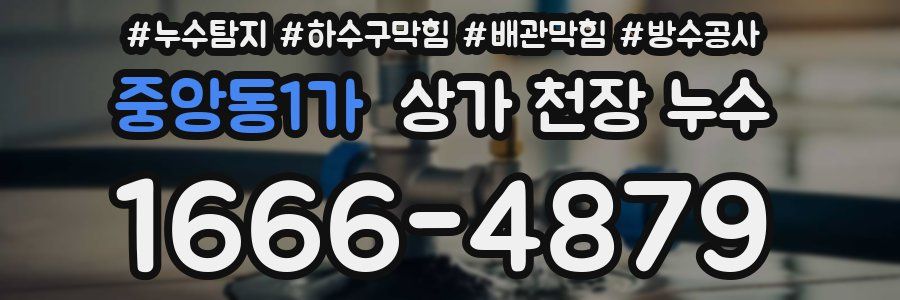 중앙동1가 상가 천장 누수