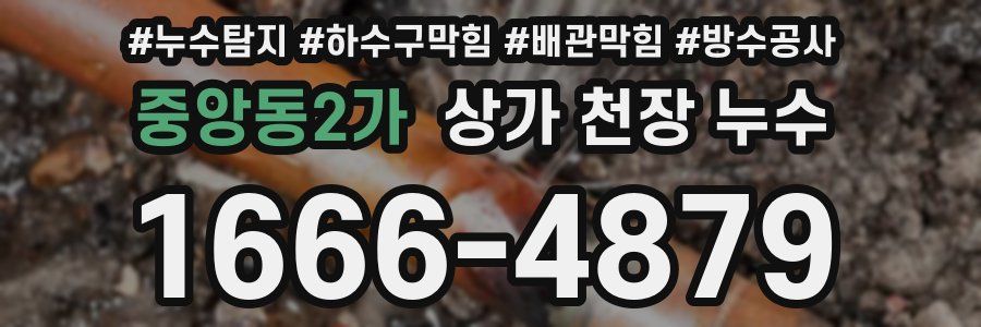 중앙동2가 상가 천장 누수