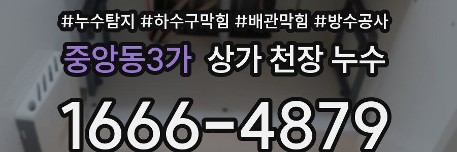 중앙동3가 상가 천장 누수