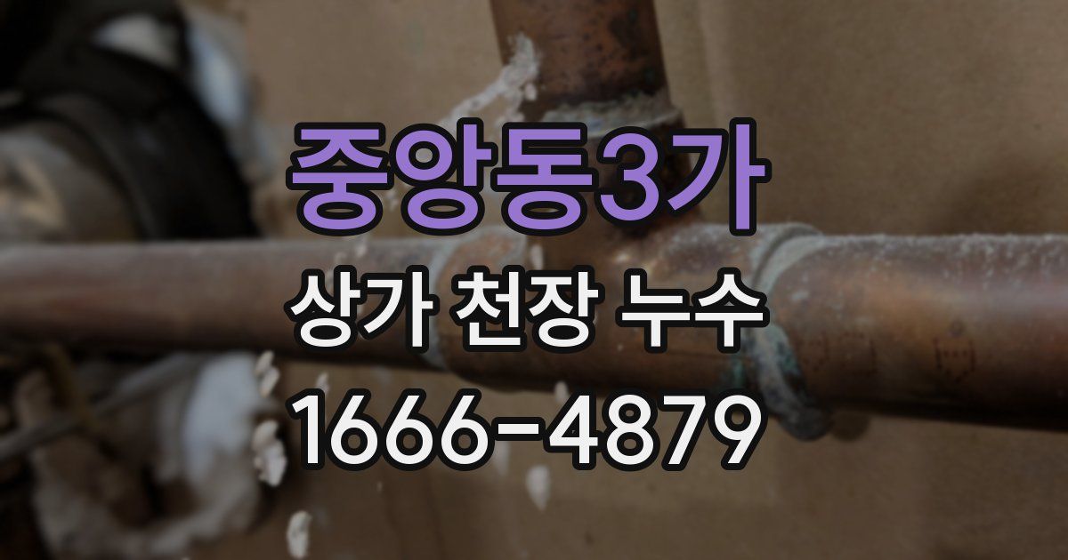 중앙동3가 상가 천장 누수