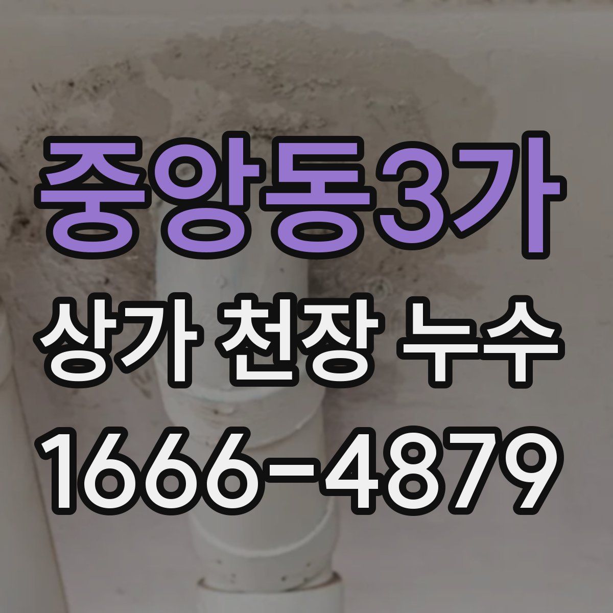 중앙동3가 상가 천장 누수